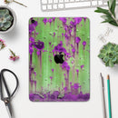 Green Metal with Purple Rust - Full Body Skin Decal for the Apple iPad Pro 12.9", 11", 10.5", 9.7", Air or Mini (All Models Available)