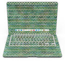 Green Multi Watercolor Chevron - MacBook Air Skin Kit
