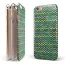 Green Multi Watercolor Chevron iPhone 6/6s or 6/6s Plus 2-Piece Hybrid INK-Fuzed Case