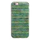 Green Multi Watercolor Chevron iPhone 6/6s or 6/6s Plus 2-Piece Hybrid INK-Fuzed Case