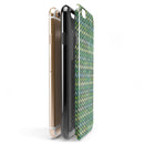 Green Multi Watercolor Chevron iPhone 6/6s or 6/6s Plus 2-Piece Hybrid INK-Fuzed Case