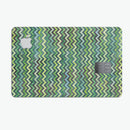 Green Multi Watercolor Chevron - Premium Protective Decal Skin-Kit for the Apple Credit Card