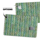 Green Multi Watercolor Chevron - Premium Protective Decal Skin-Kit for the Apple Credit Card