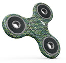 Green Multi Watercolor Chevron Full-Body Fidget Spinner Skin-Kit