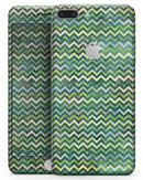 Green Multi Watercolor Chevron - Skin-kit for the iPhone 8 or 8 Plus