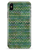 Green Multi Watercolor Chevron - iPhone X Clipit Case