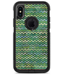 Green Multi Watercolor Chevron - iPhone X OtterBox Case & Skin Kits