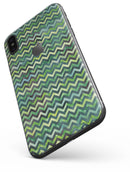 Green Multi Watercolor Chevron - iPhone X Skin-Kit