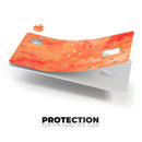 Green Polka Dots Over Water Colored Fire - Premium Protective Decal Skin-Kit for the Apple Credit Card