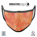 Green Polka Dots Over Water Colored Fire - Made in USA Mouth Cover Unisex Anti-Dust Cotton Blend Reusable & Washable Face Mask with Adjustable Sizing for Adult or Child