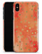 Green Polka Dots Over Water Colored Fire - iPhone X Clipit Case