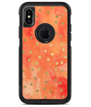 Green Polka Dots Over Water Colored Fire - iPhone X OtterBox Case & Skin Kits