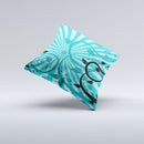 Green Rays with Vines Ink-Fuzed Decorative Throw Pillow