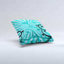 Green Rays with Vines Ink-Fuzed Decorative Throw Pillow