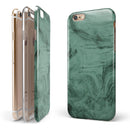 Green Slate Marble Surface V16 iPhone 6/6s or 6/6s Plus 2-Piece Hybrid INK-Fuzed Case