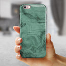 Green Slate Marble Surface V16 iPhone 6/6s or 6/6s Plus 2-Piece Hybrid INK-Fuzed Case