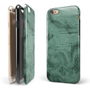 Green Slate Marble Surface V16 iPhone 6/6s or 6/6s Plus 2-Piece Hybrid INK-Fuzed Case