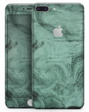 Green Slate Marble Surface V16 - Skin-kit for the iPhone 8 or 8 Plus