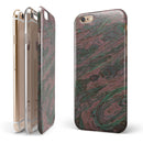 Green Slate Marble Surface V46 iPhone 6/6s or 6/6s Plus 2-Piece Hybrid INK-Fuzed Case