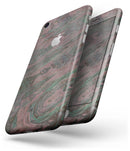 Green Slate Marble Surface V46 - Skin-kit for the iPhone 8 or 8 Plus