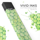 Green Sorted Large Watercolor Polka Dots - Premium Decal Protective Skin-Wrap Sticker compatible with the Juul Labs vaping device
