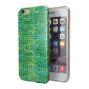 Green Textured Triangle Pattern iPhone 6/6s or 6/6s Plus 2-Piece Hybrid INK-Fuzed Case