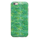 Green Textured Triangle Pattern iPhone 6/6s or 6/6s Plus 2-Piece Hybrid INK-Fuzed Case