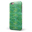 Green Textured Triangle Pattern iPhone 6/6s or 6/6s Plus 2-Piece Hybrid INK-Fuzed Case