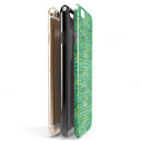Green Textured Triangle Pattern iPhone 6/6s or 6/6s Plus 2-Piece Hybrid INK-Fuzed Case