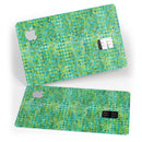 Green Textured Triangle Pattern - Premium Protective Decal Skin-Kit for the Apple Credit Card
