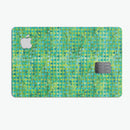 Green Textured Triangle Pattern - Premium Protective Decal Skin-Kit for the Apple Credit Card