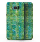Green Textured Triangle Pattern - Samsung Galaxy S8 Full-Body Skin Kit