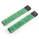 Green Textured Triangle Pattern - Premium Decal Protective Skin-Wrap Sticker compatible with the Juul Labs vaping device
