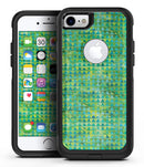 Green Textured Triangle Pattern - iPhone 7 or 7 Plus Commuter Case Skin Kit
