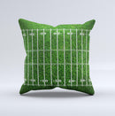 Green Turf Football Field Ink-Fuzed Decorative Throw Pillow