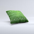 Green Turf Football Field Ink-Fuzed Decorative Throw Pillow