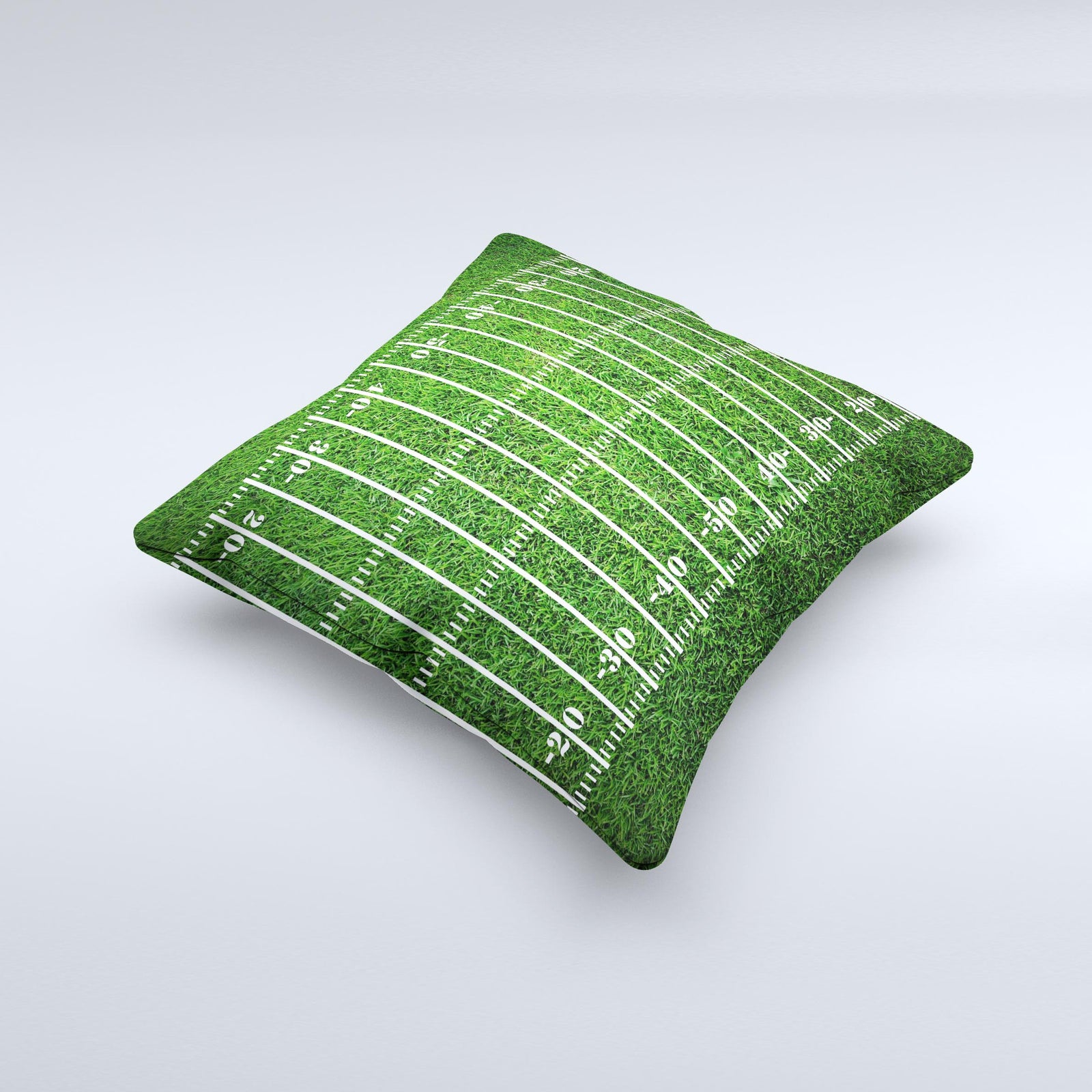 Green Turf Football Field InkFuzed Decorative Throw Pillow DesignSkinz