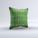 Green Turf Football Field Ink-Fuzed Decorative Throw Pillow