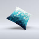 Green Unfocused Orbs Of Light ink-Fuzed Decorative Throw Pillow