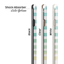Green WaterColor Ombre Stripes iPhone 6/6s or 6/6s Plus 2-Piece Hybrid INK-Fuzed Case
