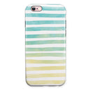 Green WaterColor Ombre Stripes iPhone 6/6s or 6/6s Plus 2-Piece Hybrid INK-Fuzed Case