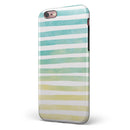 Green WaterColor Ombre Stripes iPhone 6/6s or 6/6s Plus 2-Piece Hybrid INK-Fuzed Case