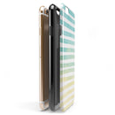 Green WaterColor Ombre Stripes iPhone 6/6s or 6/6s Plus 2-Piece Hybrid INK-Fuzed Case