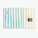 Green WaterColor Ombre Stripes - Premium Protective Decal Skin-Kit for the Apple Credit Card