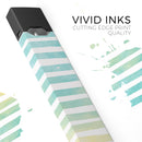 Green WaterColor Ombre Stripes - Premium Decal Protective Skin-Wrap Sticker compatible with the Juul Labs vaping device