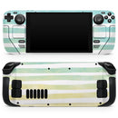 Green WaterColor Ombre Stripes // Vinyl Skin Wrap for Steam Deck OLED & Steam Deck (LCD) — Soft Matte or Ultra Gloss