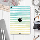 Green WaterColor Ombre Stripes - Full Body Skin Decal for the Apple iPad Pro 12.9", 11", 10.5", 9.7", Air or Mini (All Models Available)