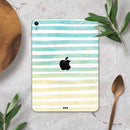 Green WaterColor Ombre Stripes - Full Body Skin Decal for the Apple iPad Pro 12.9", 11", 10.5", 9.7", Air or Mini (All Models Available)
