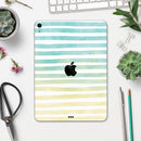 Green WaterColor Ombre Stripes - Full Body Skin Decal for the Apple iPad Pro 12.9", 11", 10.5", 9.7", Air or Mini (All Models Available)