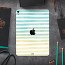 Green WaterColor Ombre Stripes - Full Body Skin Decal for the Apple iPad Pro 12.9", 11", 10.5", 9.7", Air or Mini (All Models Available)